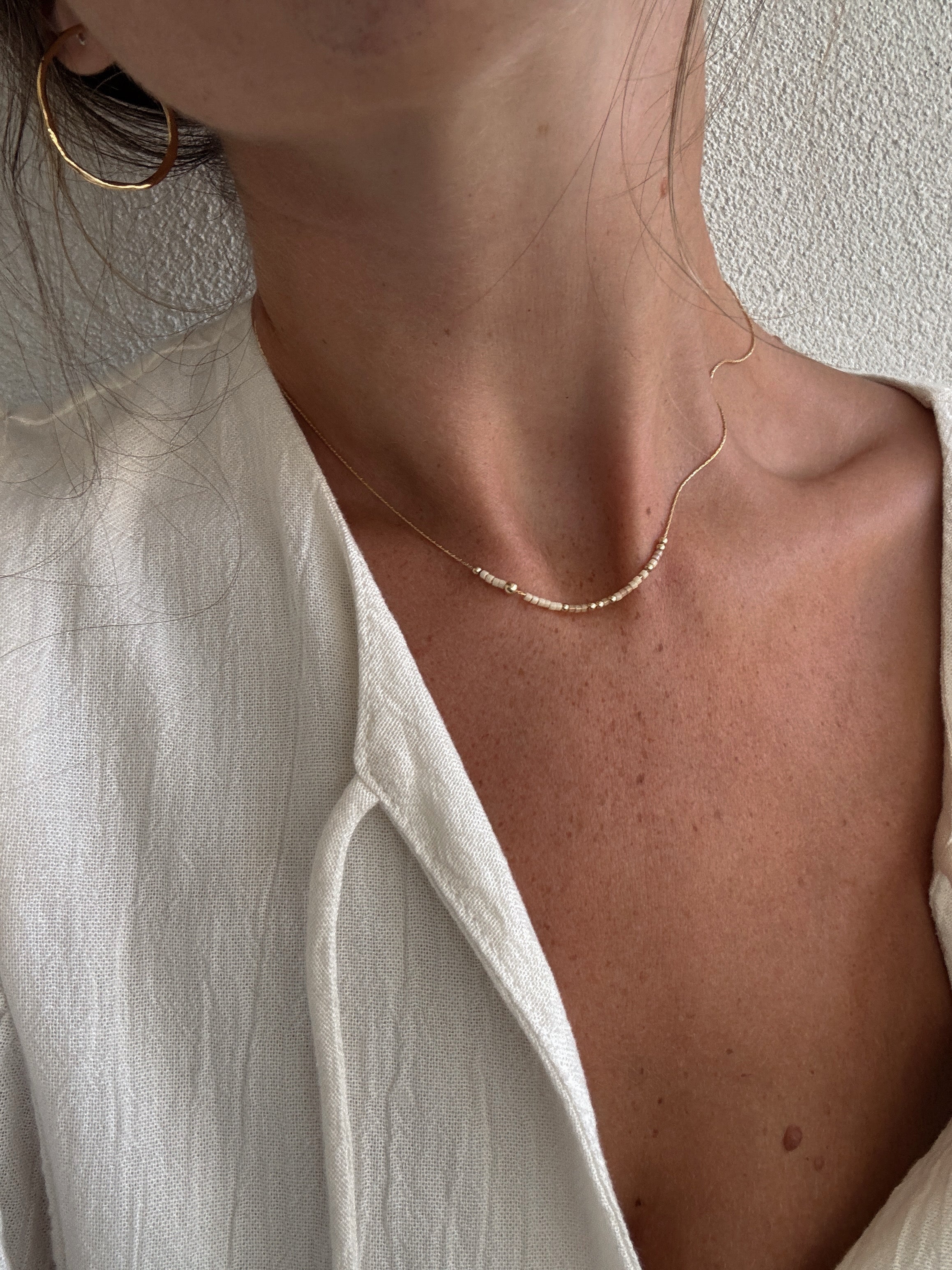 Dainty shops gold beaded necklace